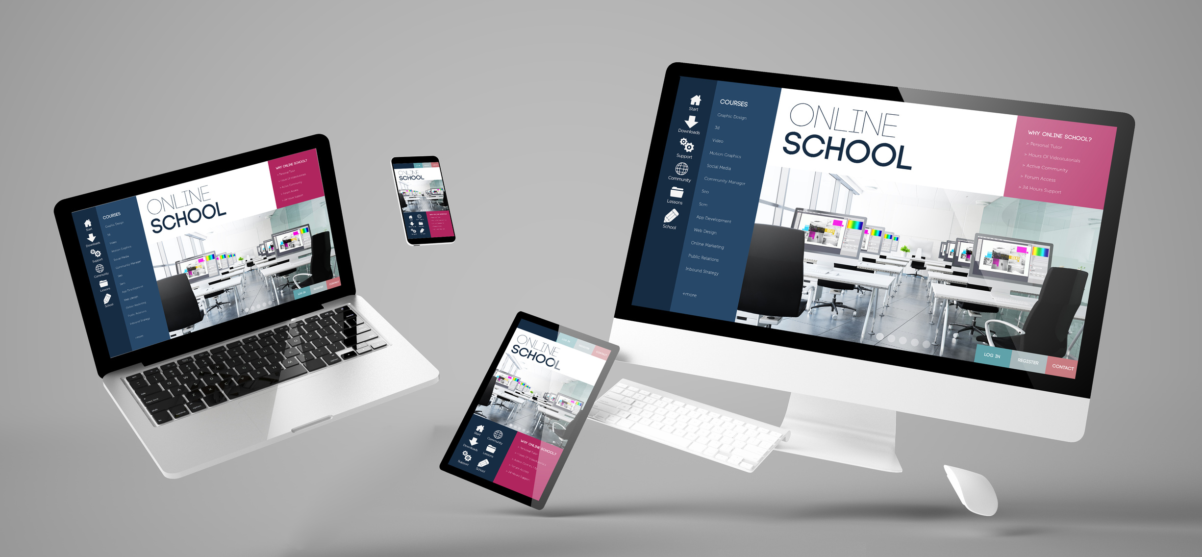 Flying Devices Online School Responsive Website